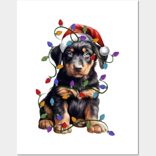 Christmas Puppy Posters and Art